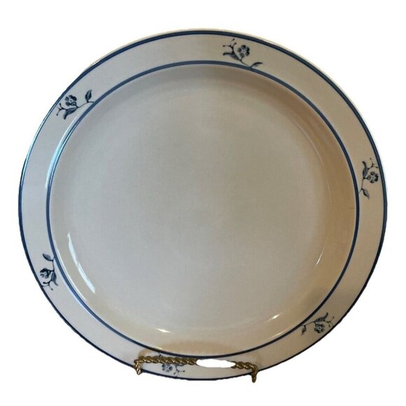 Brick Oven Stoneware Scandia Blue Dinner Plate‎ 10.5 Inch Vintage MCM Floral - Picture 1 of 3